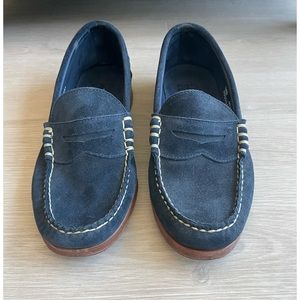 Allen Edmonds Penny Loafers in Suede, Blue, Size 9